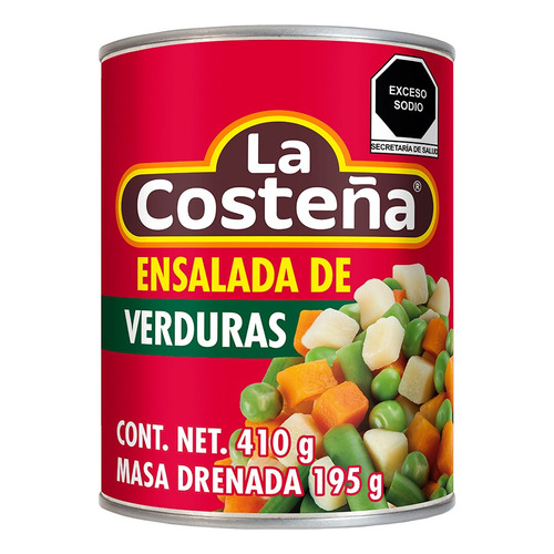 8 Pack Ensalada De Verduras La Costeña 410