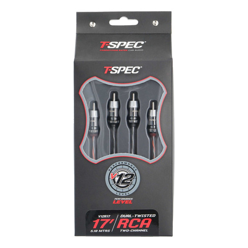 Cable De Audio Rca A Rca T-spec V12r17 5.18 Metros 17 Ft 2 Canales Cobre Libre De Oxígeno Ofc Premium