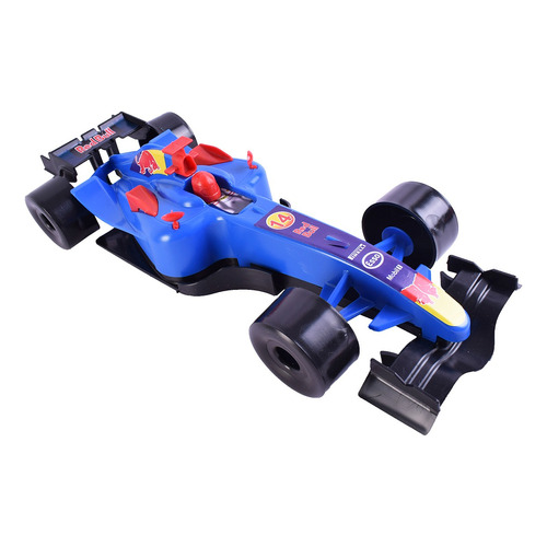 Auto Vehículo De Carreras Formula 1 Ruedas Libres Color Azul