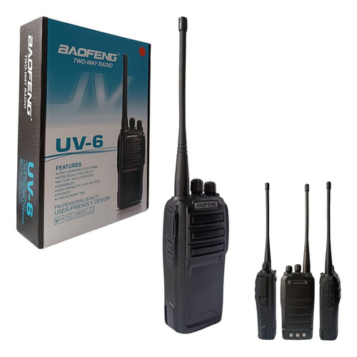 Walkie-talkie Baofeng UV-6 y frecuencia 136174MHz400-520MHz - negro 100V/240V