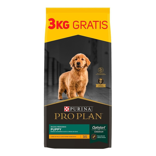 Alimento Pro Plan OptiStart  Pro Plan OptiStart Puppy para perro cachorro de raza mediana sabor pollo en bolsa de 18 kg