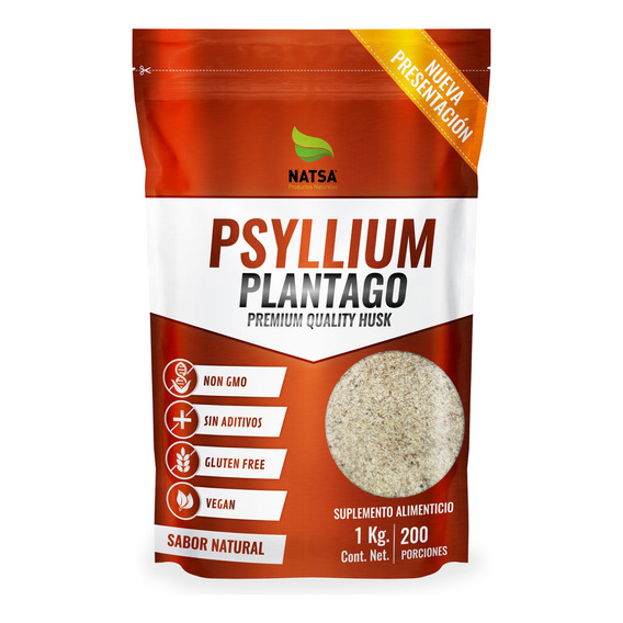 Psyllium Husk Plantago 1 Kg, Calidad Premium