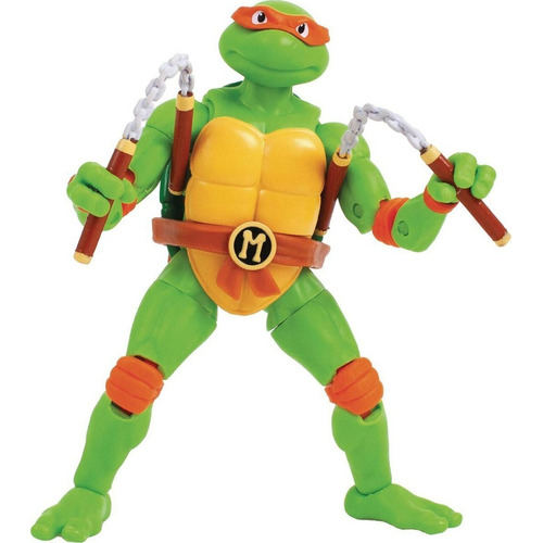 Figura Miguel Angelo Tortugas Ninja Articulada Bst Axn 5 In