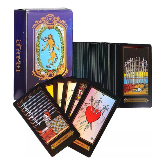 Gran Tarot de Waite, 78 cartas, versión láser holográfica