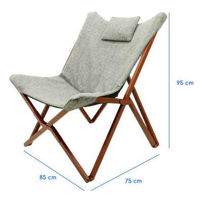 Silla Mariposa Con Estructura De Madera, Transportable