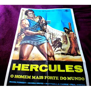 Cartaz Hercules Homem Mais Forte Do Mundo Mark Forest Épico