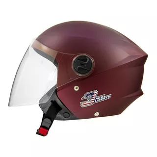 Capacete Para Moto  Aberto Pro Tork New Liberty  Three Elite  Pepper Red Elite Tamanho 56 