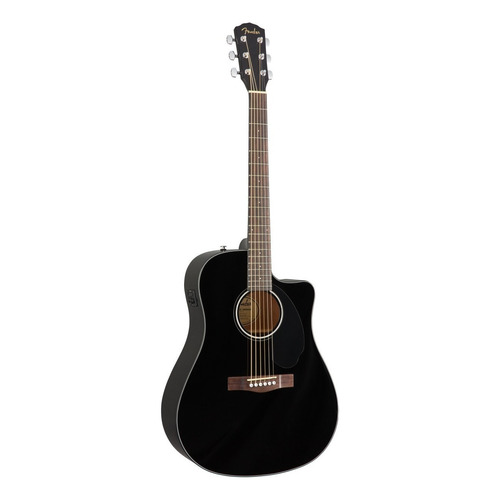 Guitarra Electroacústica Fender Classic Design CD-60SCE para diestros black brillante