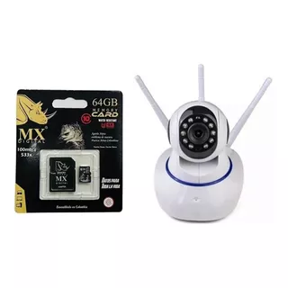 Camara Ip Wifi V380 1080p 2mpx 3 Antenas + Memoria 64g