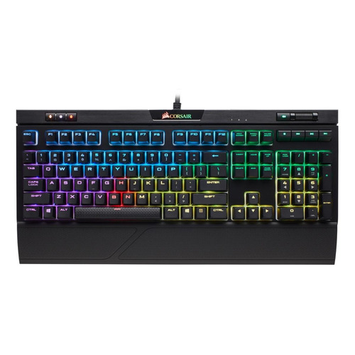 Teclado gamer Corsair Strafe MK.2 QWERTY español España color negro con luz RGB