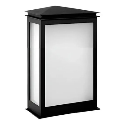Farol Aplique Urbano.10 Chico 1xe27 Negro Aluminio Negro