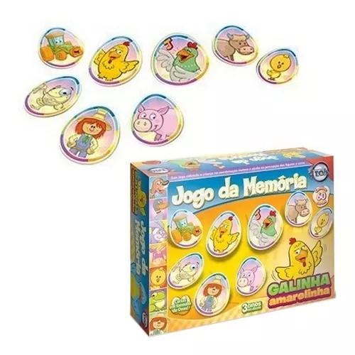 Jogo de Memória Galinha Amarelinha - Toia Brinquedos