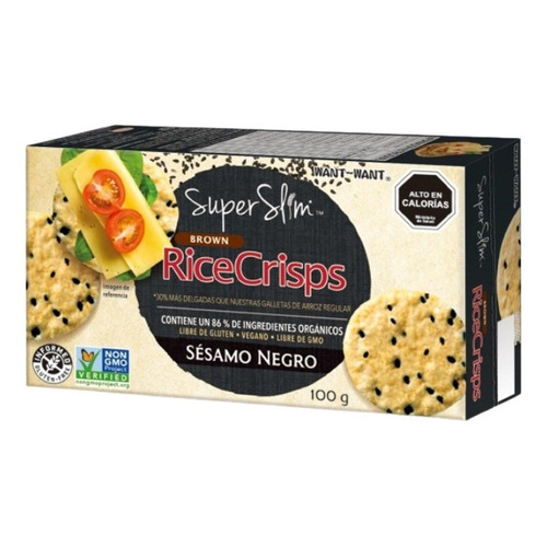 Galletas Arroz Sesamo Negro 100g Sin Gluten - Ricecrisp