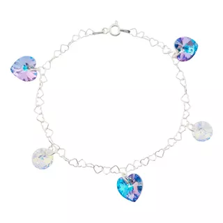 Pulsera Plata 925 Con Cristales De Swarovksi® Vitral Ligth.