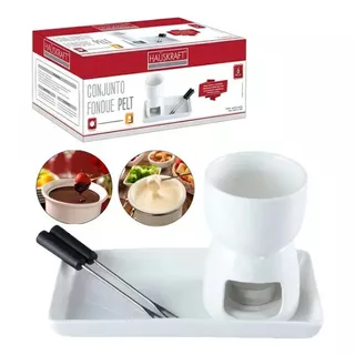 Conjunto Fondue Pelt 6 Peças Chocolate Jantar Romântico