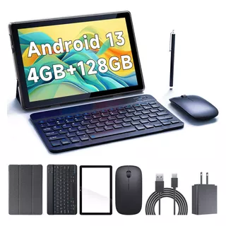 Tablet Android 13 Con Teclado De 10 Pulgadas, 2 En 1,