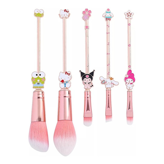 Set De Brochas Para Maquillaje De Hello Kitty Y Sus Amigos 