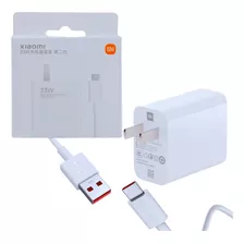Cargador Xiaomi MDY-11-EX usb-a de pared con cable carga rápida blanco
