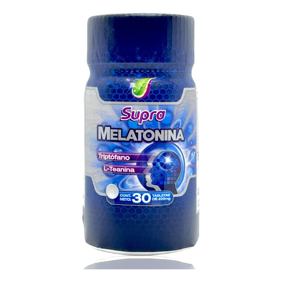 Melatonina Triptófano 30 Tabletas De 400 Mg Supra