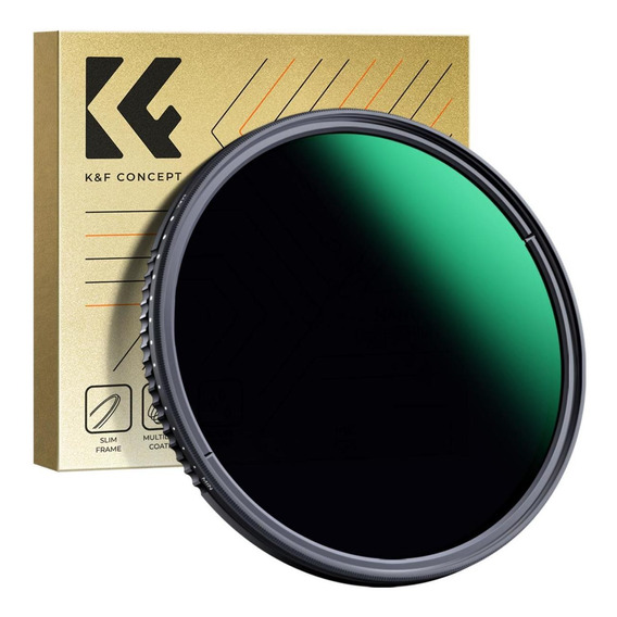 K&f Filtro De Lente De Cámara 52mm Slim Variable Nd3-1000