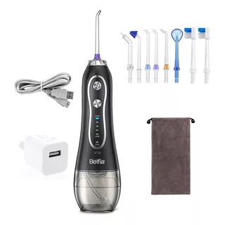 Irrigador Bucal Ducha Dental Water Hf-6 Belfia Con 5 Niveles De Presion Con 8 Picos Usb