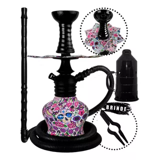 Narguile Black Hookah Mini Monster Caveira Mexicana