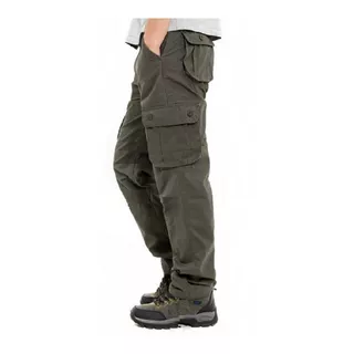 Pantalon Cargo Hombre Hard World Gabardina Reforzada Ffaa