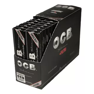 Caixa Seda Ocb Premium Slim + Filter Com 32 Livretos