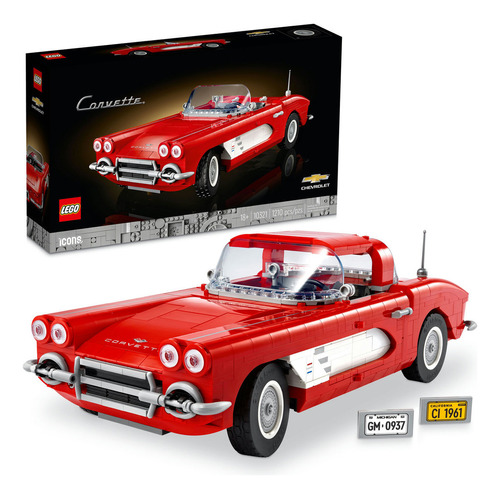 LEGO® Icons Corvette: set de construcción para adultos, réplica del auto deportivo, ideal para amantes de los coches clásicos 10321