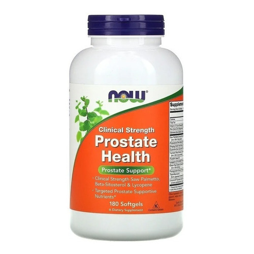 Suplemento en cápsulas blandas NOW  Prostate Health en pote 180 un