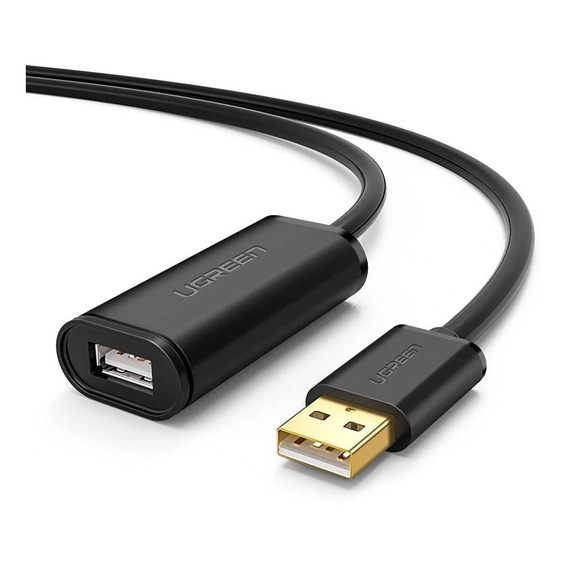 Cable Ugreen 10319 negro con entrada USB A MACHO salida USB A Hembra