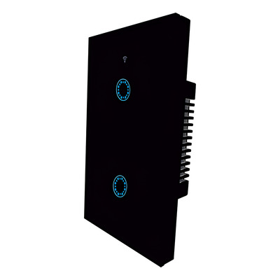 Tecla Smart Tapa De Vidrio Wifi Touch 2c Negro Tbcin 10 A 220v