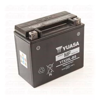 Yuasa Ytx20l-bs Batería De Moto Agm 12v 18ah Larga Duración