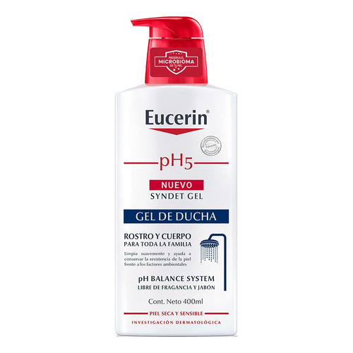 Gel De Ducha Eucerin Ph5 Syndet Piel Seca Y Sensible 400 Ml