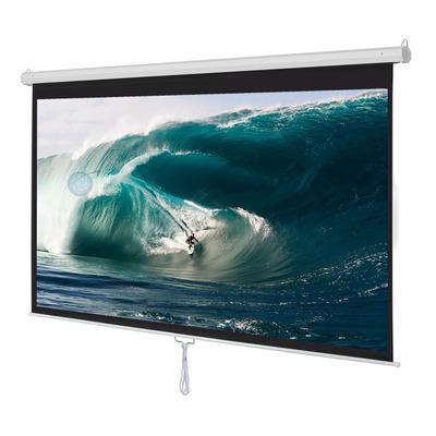 Pantalla Manual Para Proyector, 120'' Pulgadas, Hd 16:9 Alta Definicion, Retractil