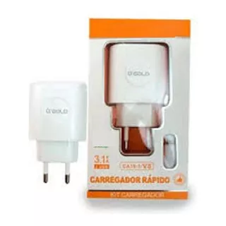 Carregador Rápido Ca25-2 A'gold Ios 3.1a C/ 2 Usb Branco