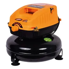 Mini Compresor De Aire Sin Aceite Lusqtoff Lc-826 Eléctrico Portátil 12 Litros 0.33hp Negro/naranja 50 Hz Monofásica