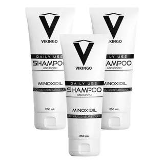 Shampoo Anticaída Con Minoxidil - Vikingo - Pack X 3 Meses