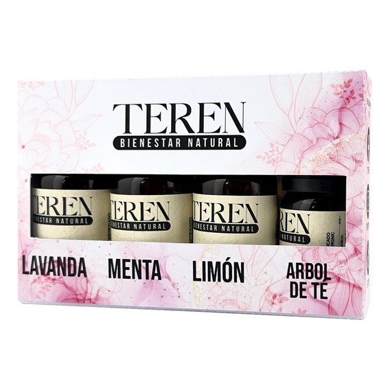 Pack 5ml Menta Lavanda Limon Arbol De Te 100% Puro