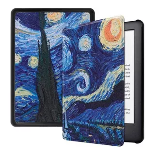 Funda Fibra All-new Kindle 2022 - Diseño Noche Estrellada