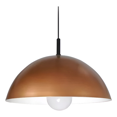 Colgante Media Esfera 40cm Cobre Ideal Cocina Apto Led Fz