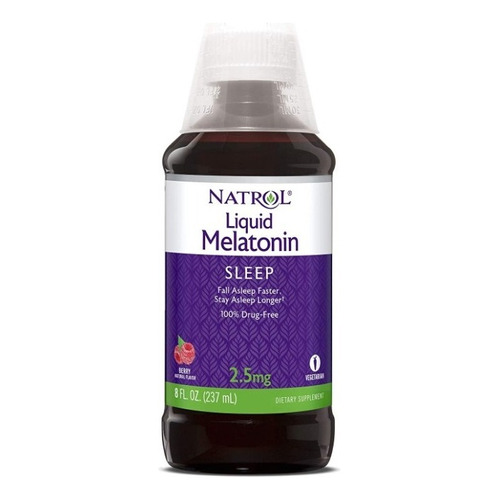 Natrol Melatonina Liquida 2.5 Mg Absorción Inmediata 237ml Sabor Berry