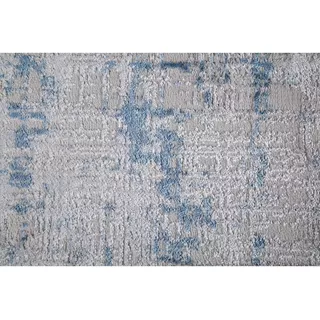 Tapete Sala Super Soft Qaza Abstrato Azul 1,50x2,00m 150x200
