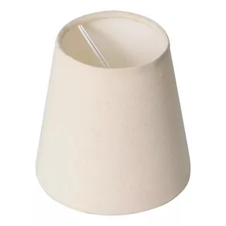 Mini Cupula Para Lustre Tecido Algodao Encaixe Na Lampada Cor Bege