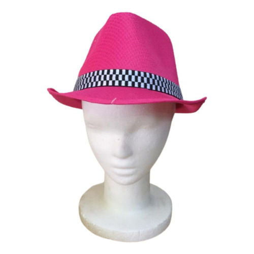 Sombrero Tanguero Pastel X 1 Gorro Guapo Panama Cowboy Color Fucsia