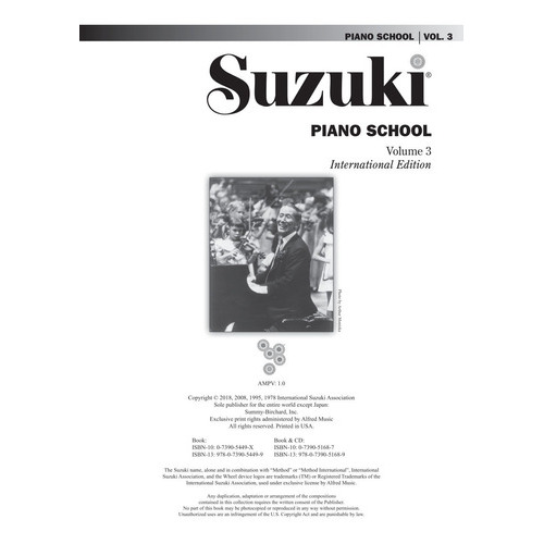 Suzuki Piano School Vol.3 / Escuela Para Piano Suzuki Vol.3