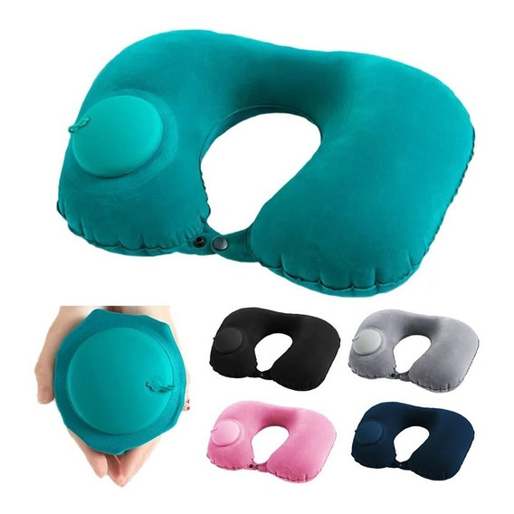 Almohada Inflable De Viaje  Automatica Cuello Cojin Cervial