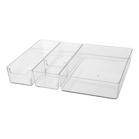 Miniso Set Cajas De Almacenamiento Plástico 9.4x9.4x6.2 Cm, 