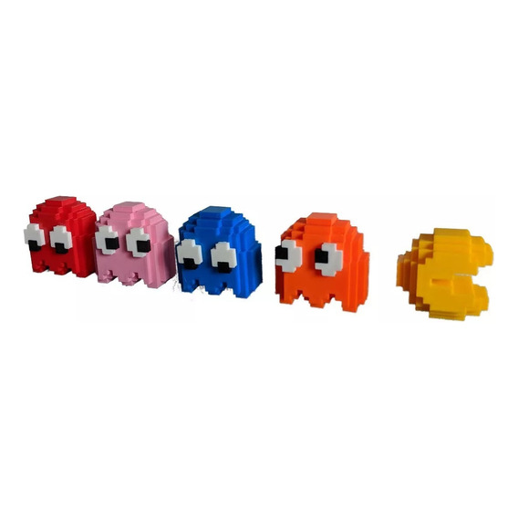 Set Pacman + Fantasmitas - Retro -impresion 3d