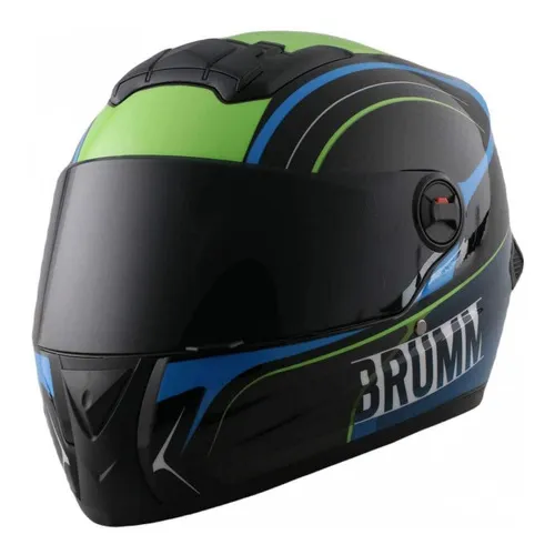 Casco Para Motociclista Brumm Azul Bm109 09 Tama o del casco